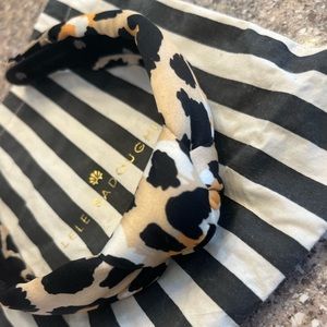 Lele Sadoughi Silk Leopark Slim Headband